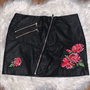 H&M mini faux leather skirt